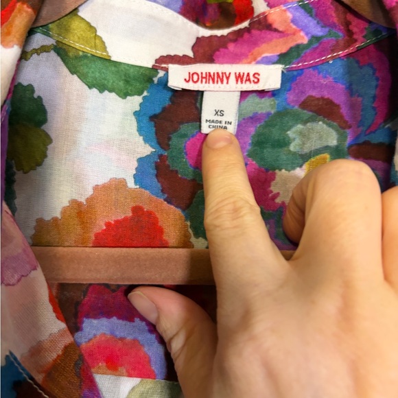 Johnny Was CALANTHE RELAXED OVERSIZED SHIRT or Dress Floral Print Size XS $225 - Picture 7 of 12